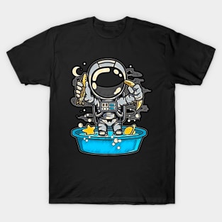 Astronaut Bath Tub • Funny And Cool Sci-Fi Cartoon Drawing Design Great For Any Occasion And For Everyone T-Shirt